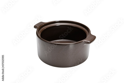 brown ceramic pot.