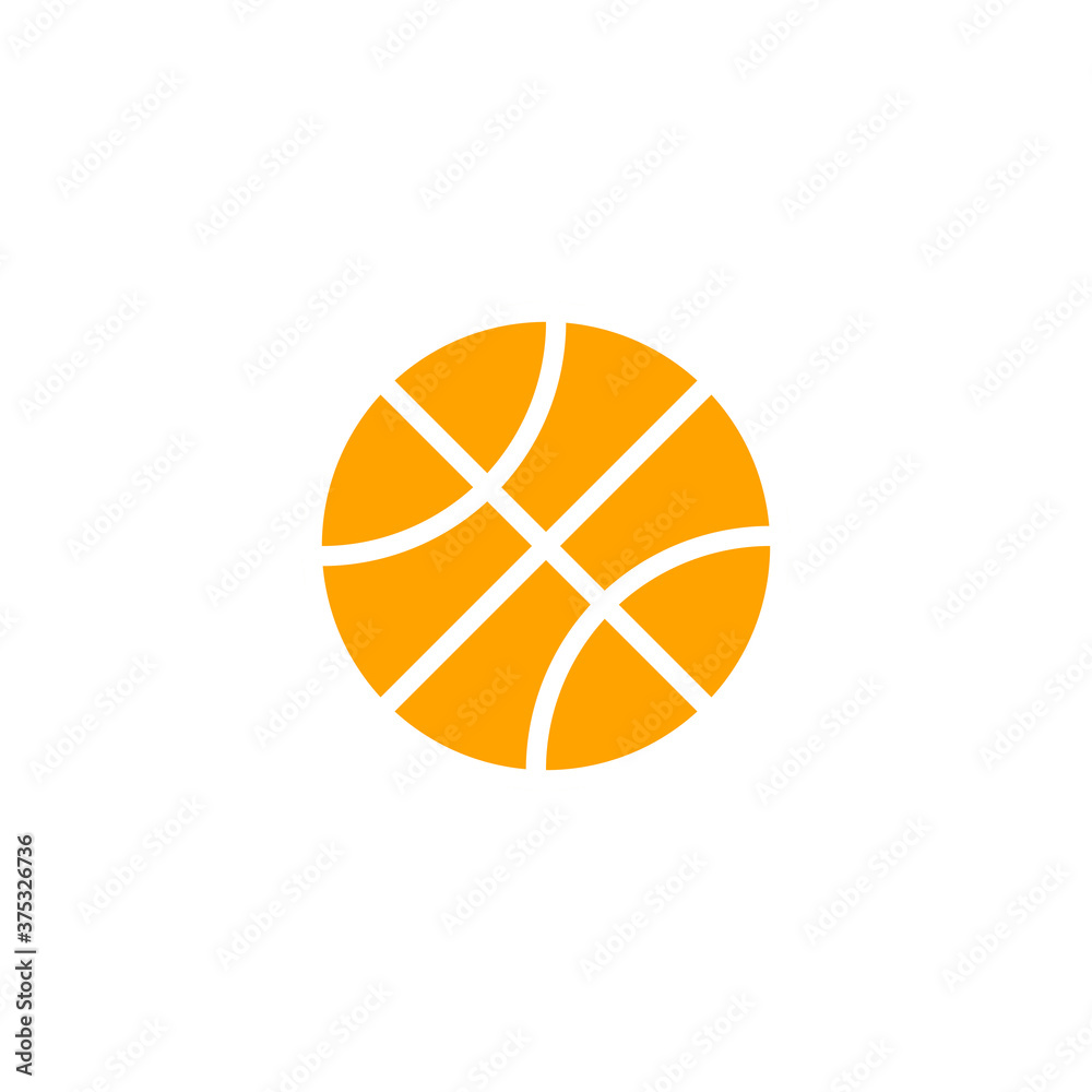 Basketball ball icon simple design