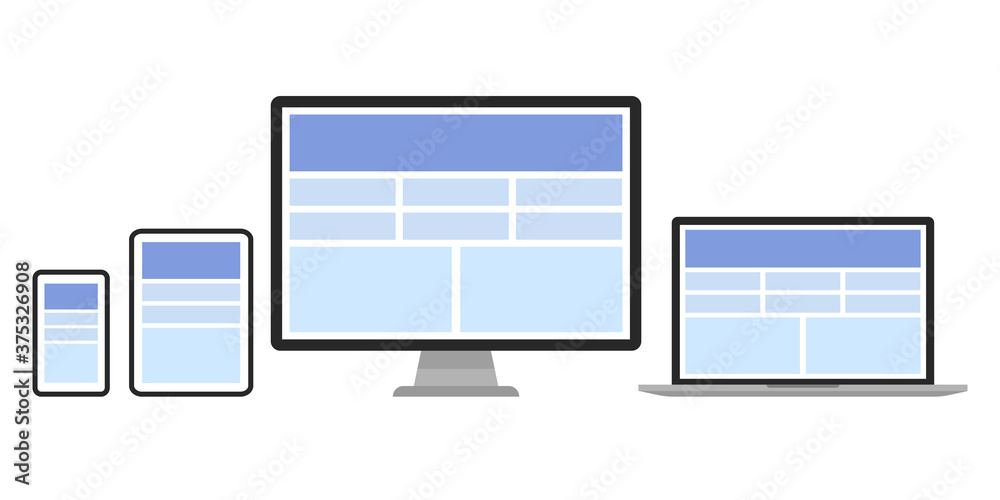 Device set web design icons Device set web design icons