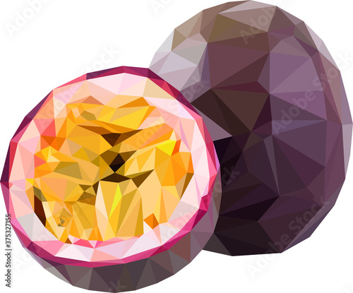 vector illustration of passion fruit