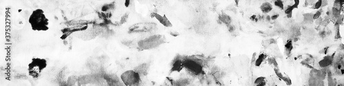 Gray Artistic Banner. Grunge Drawing. White