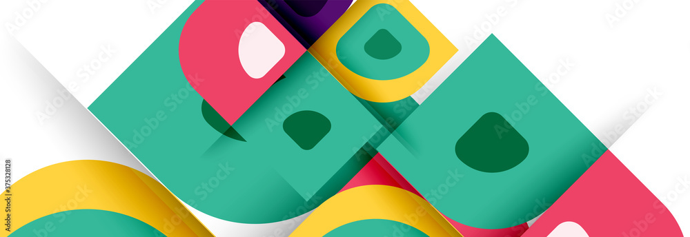 Set of vector modern geometric abstract backgrounds with repeating abstract round shapes patterns and shadow effects Set of vector modern geometric abstract backgrounds with repeating abstract round shapes patterns and shadow effects