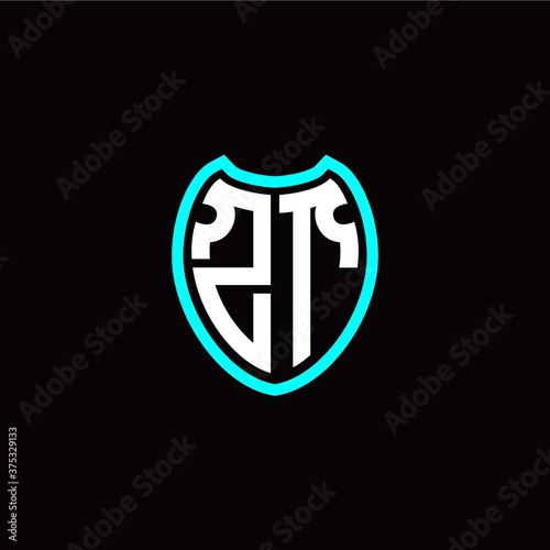 Free Download Initial Z T letter with shield modern style logo template vector - GFXLoad