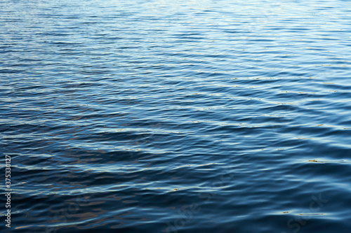 Waving surface of water on the lake as a background.