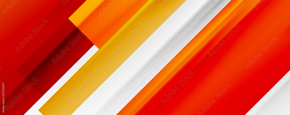 Geometric abstract backgrounds with shadow lines, modern forms, rectangles, squares and fluid gradients. Bright colorful stripes cool backdrops