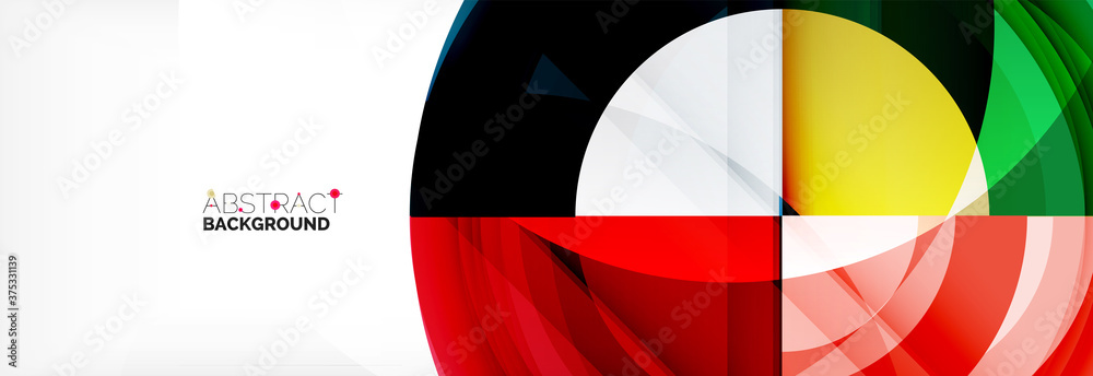 Round shapes, triangles and circles. Modern abstract background Round shapes, triangles and circles. Modern abstract background