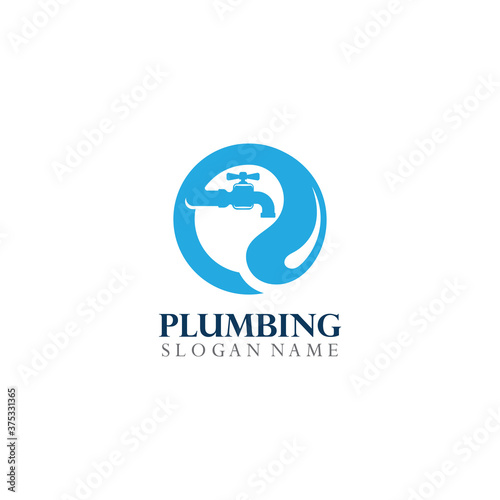 Plumbing service Logo Template Design Concept, Creative Symbol, Icon