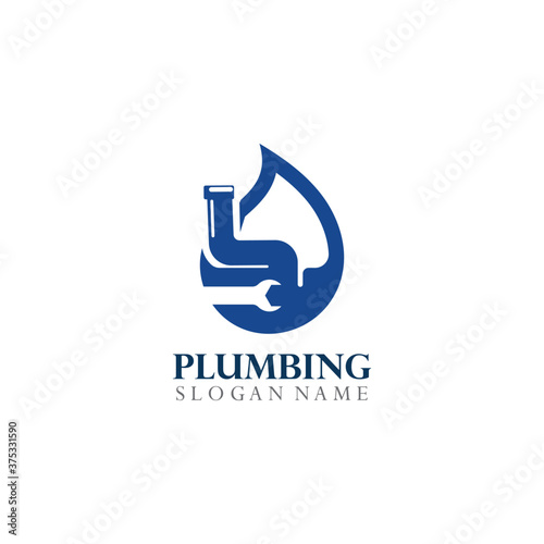 Plumbing service Logo Template Design Concept, Creative Symbol, Icon