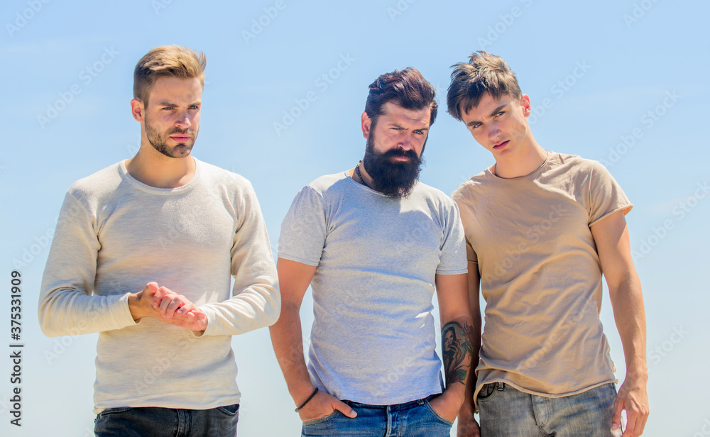 male friendship. Business team. Young guys wear casual style. handsome guys outdoor. best friends. Social. group of four people, partnership. Group communication. generation relations male friendship. Business team. Young guys wear casual style. handsome guys outdoor. best friends. Social. group of four people, partnership. Group communication. generation relations