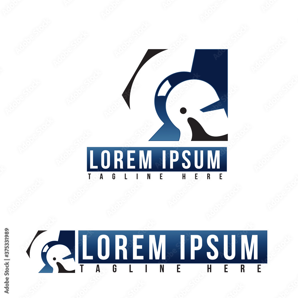Fototapeta premium Design helmet of the Spartan warrior symbol