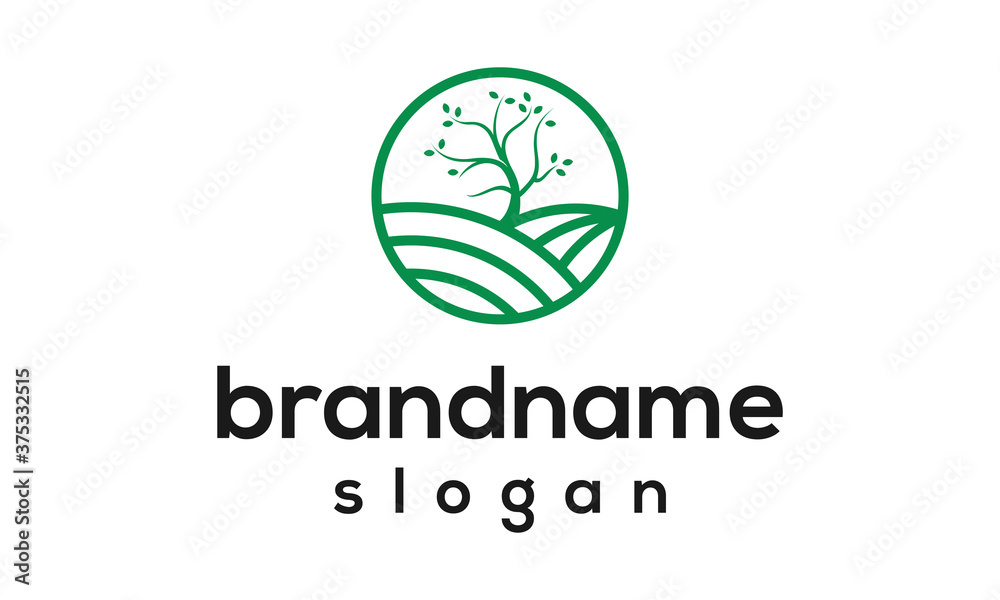 Tree farm logo design vector Tree farm logo design vector