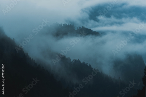 fog over the mountains