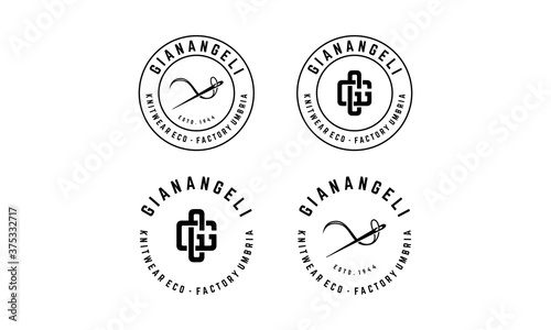 Tailor Emblem collection logo design vector
