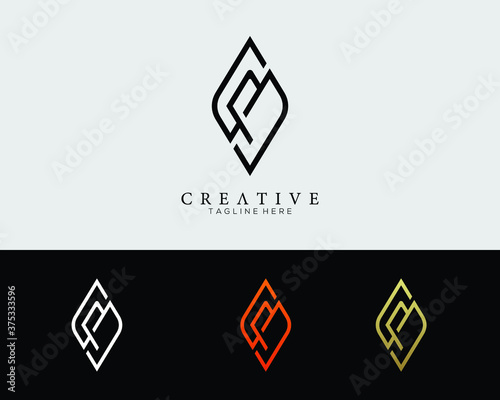 letter P and S design logo template  modern creative elegant