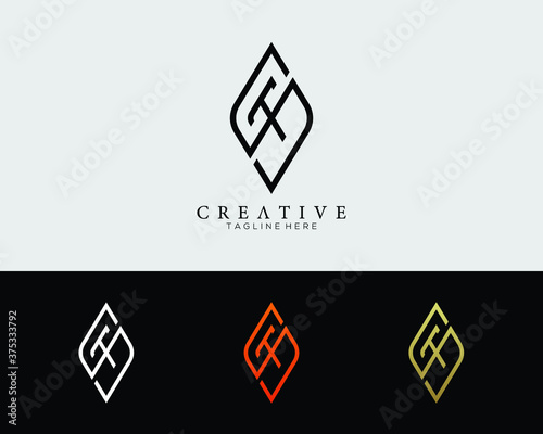 letter T and S design logo template  modern creative elegant photo