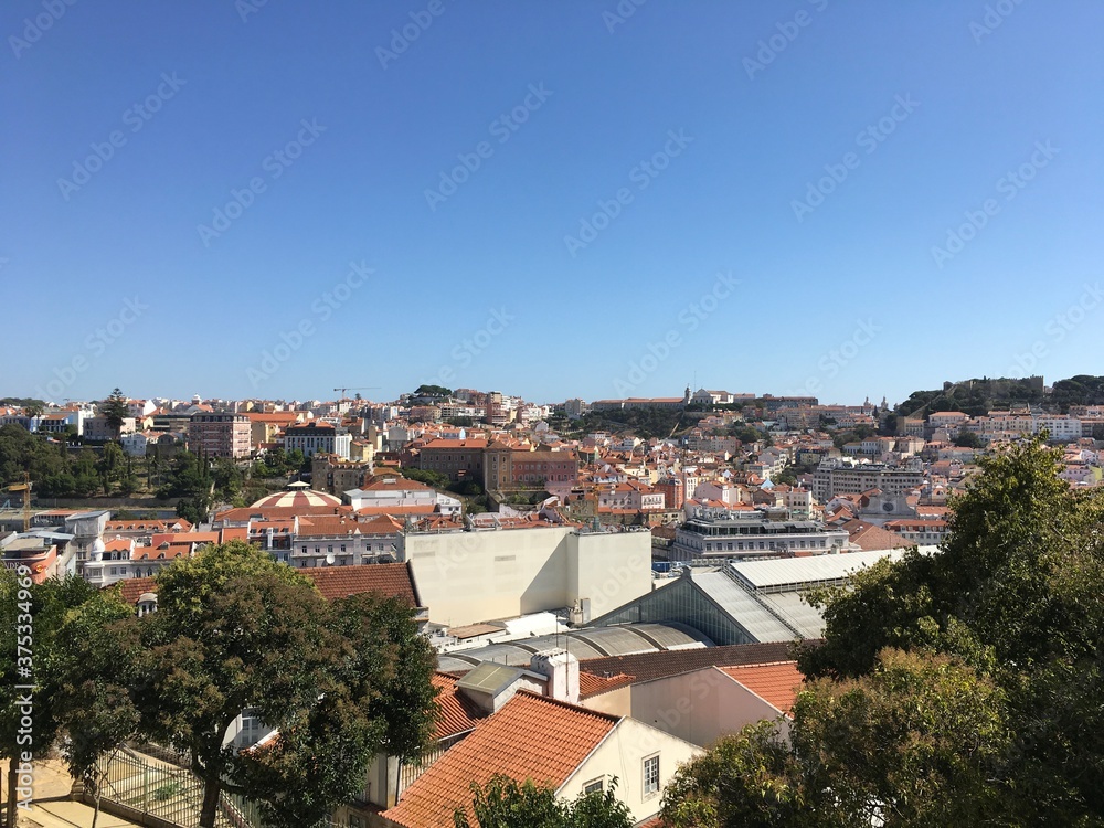 view of the city of Lisbon 
