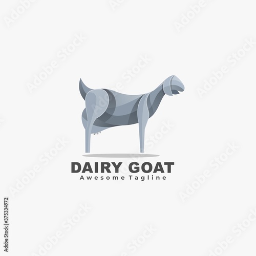 ALPHABETUM.cdrVector Logo Illustration Dairy Goat Gradient Colorful Style.