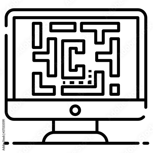 
Modern technology icon of game design vector 
