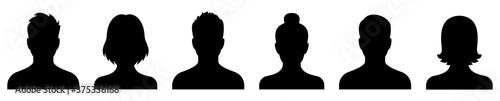 Avatar set. Profile icon set. People icon. Man head. Woman head. Male and female avatars. Vector illustration © warmworld