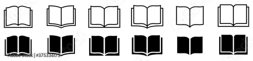 Book icon set. Simple book symbol. Vector illustration