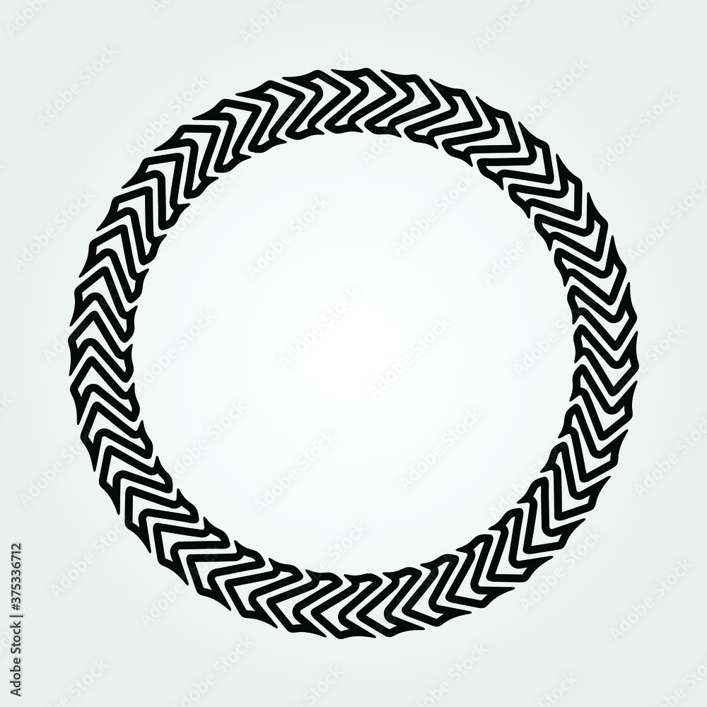 Round frame on a white background. Vector illustration Round frame on a white background. Vector illustration