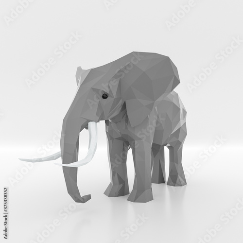 elephant low poly