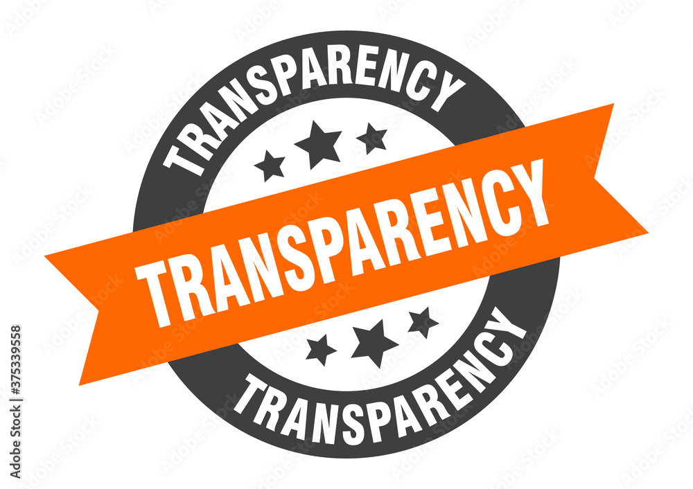Fototapeta premium transparency sign. round ribbon sticker. isolated tag
