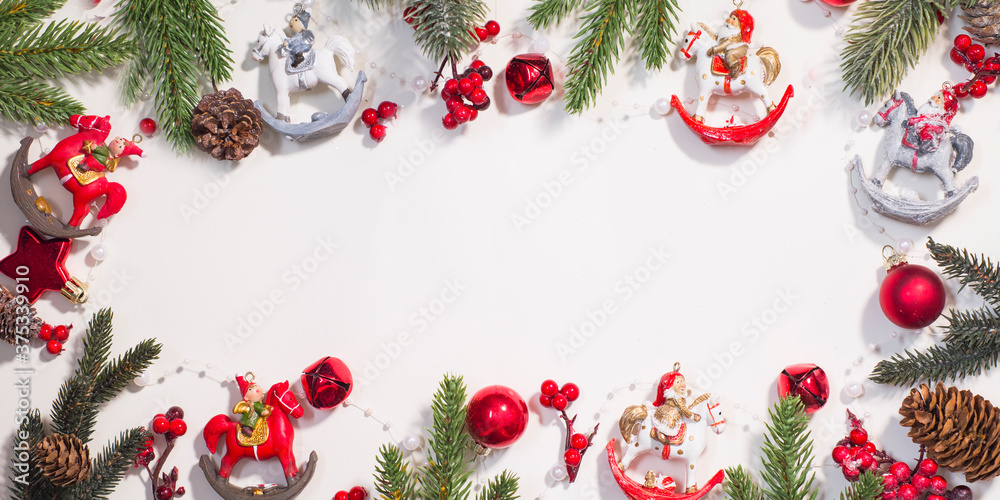 Christmas and New Year holidays background .