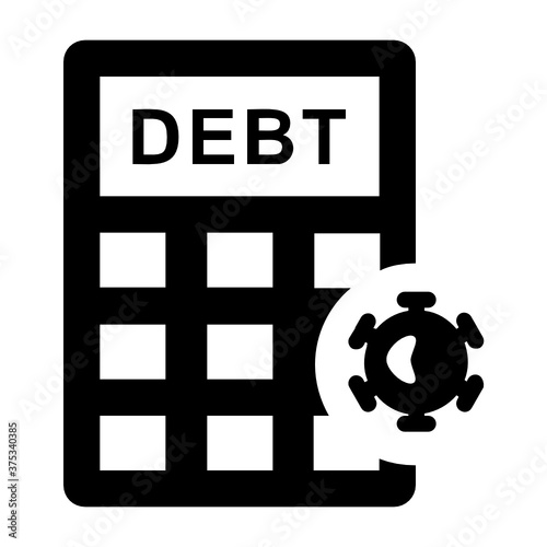 Budget and financial damage of the coronavirus concept vector icon design, viral pandemic Economic consequences on white background 