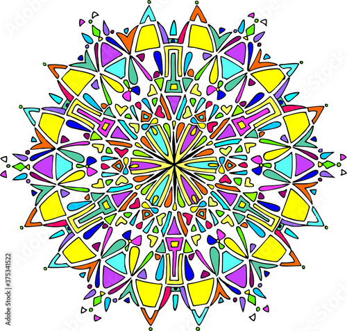 Graphic image mandala pattern vector