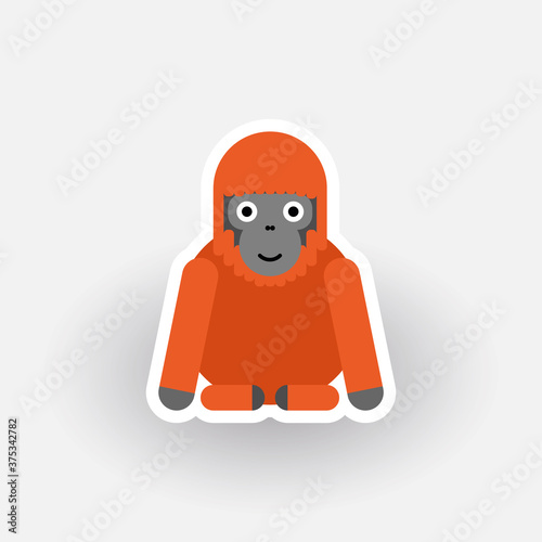 Happy Orangutan cartoon character