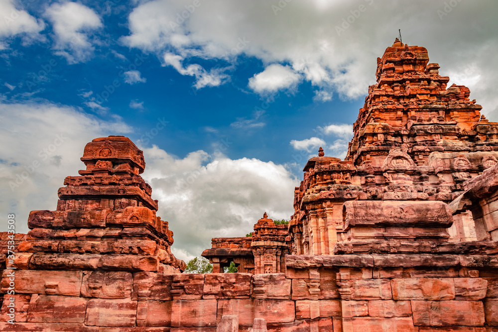 sangameshwara temple pattadakal breathtaking stone art from different angle with amazing sky