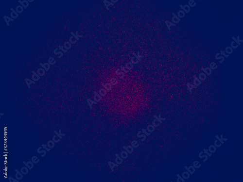 Red explosive particles in deep blue background