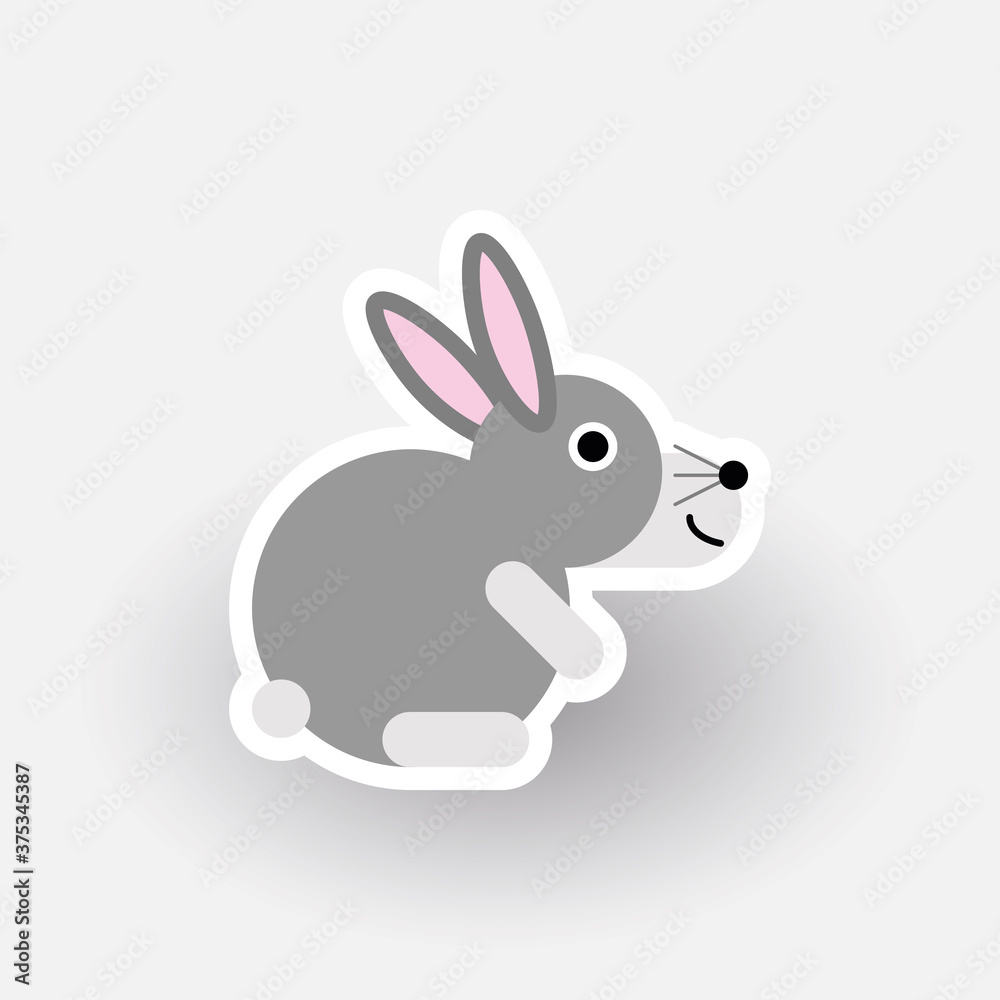 Fototapeta premium Happy Rabbit cartoon character