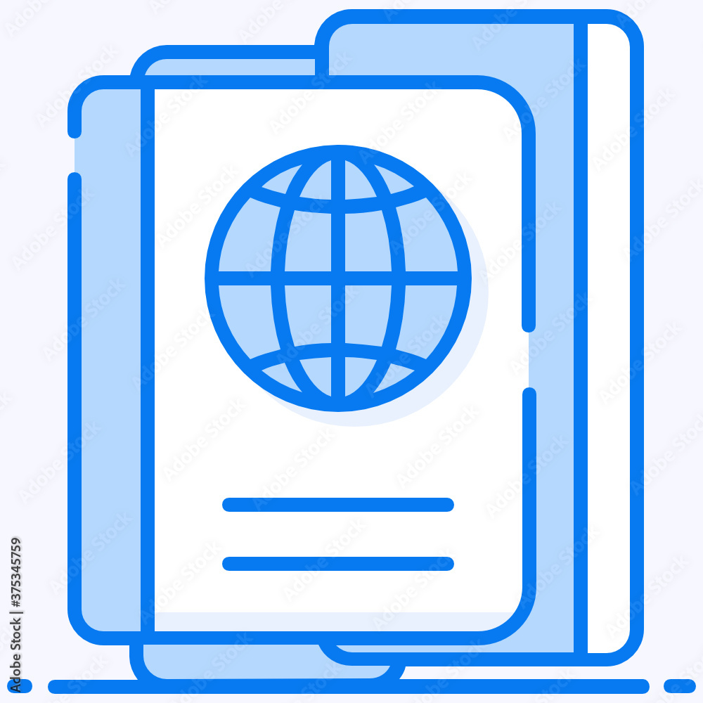 Passport flat icon design, a travel permit
Passport flat icon design, a travel permit