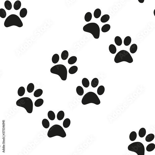 Animal footprint seamless pattern.