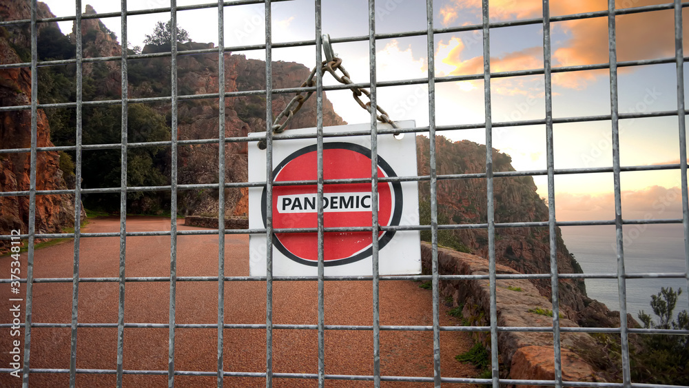 Street Sign to Quarantine versus Virus Street Sign to Quarantine versus Virus