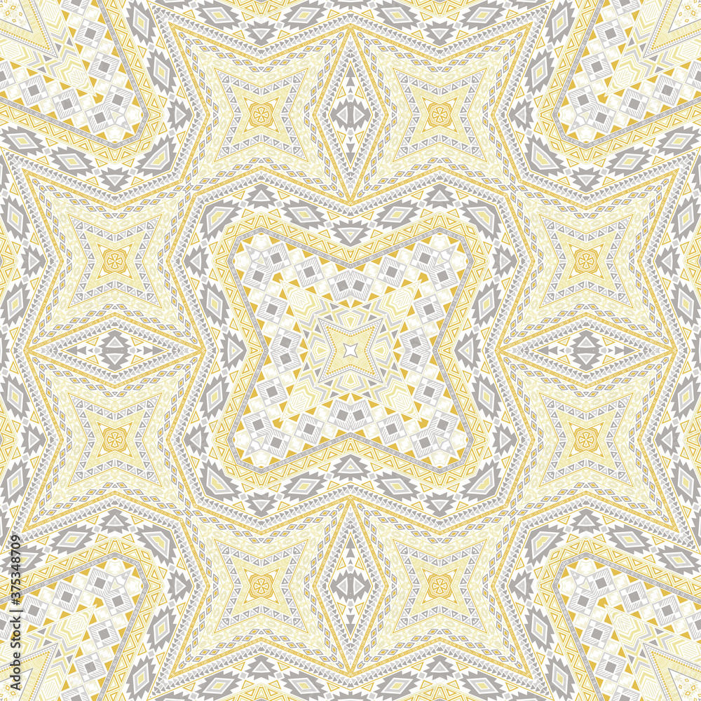Ethnic motifs vector seamless pattern design 