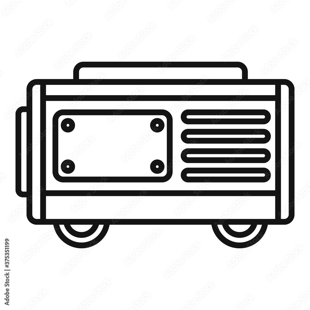 Fuel generator icon. Outline fuel generator vector icon for web design isolated on white background