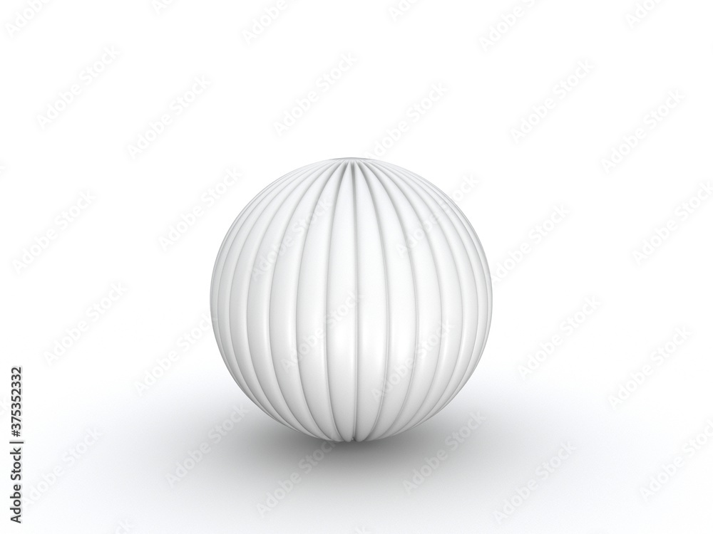 3D sphere on white background