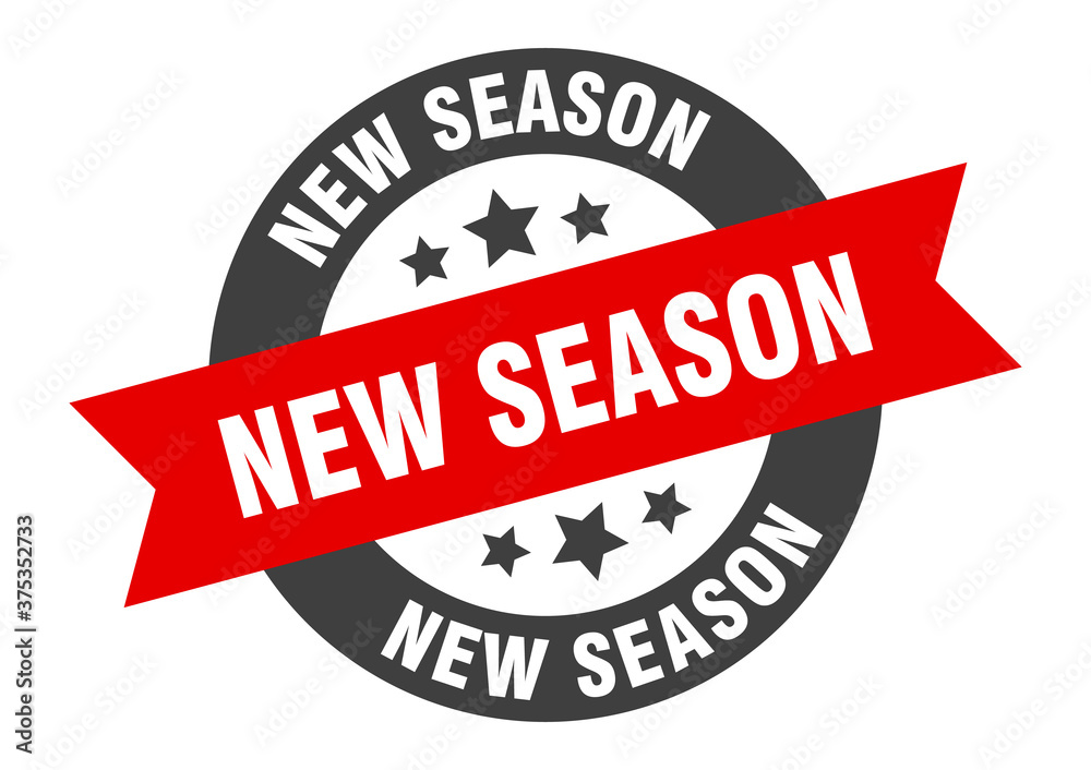 Fototapeta premium new season sign. round ribbon sticker. isolated tag