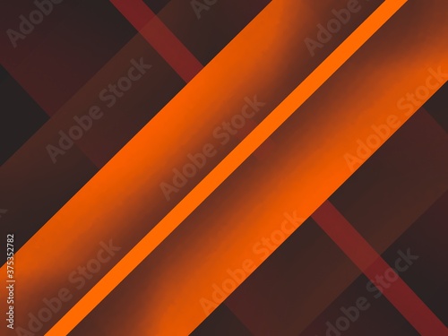 3D illustration orange pipe shape in gradient background