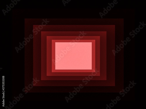red frame on a wall