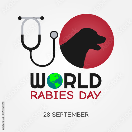 Vector graphic of world rabies day good for world rabies day celebration. flat design. flyer design.flat illustration.