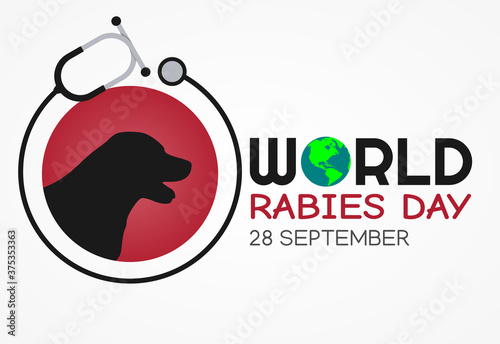Vector graphic of world rabies day good for world rabies day celebration. flat design. flyer design.flat illustration.