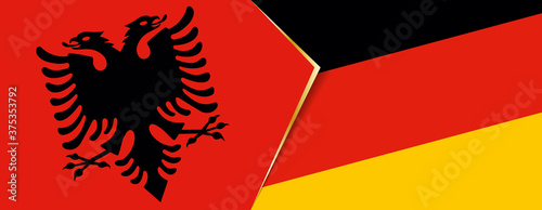 Albania and Germany flags, two vector flags.