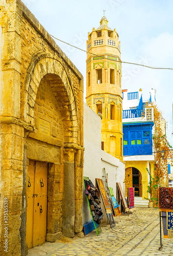 The Ottoman architecture in Sousse, Zaouia Zakkar mosque, Tunisia photo