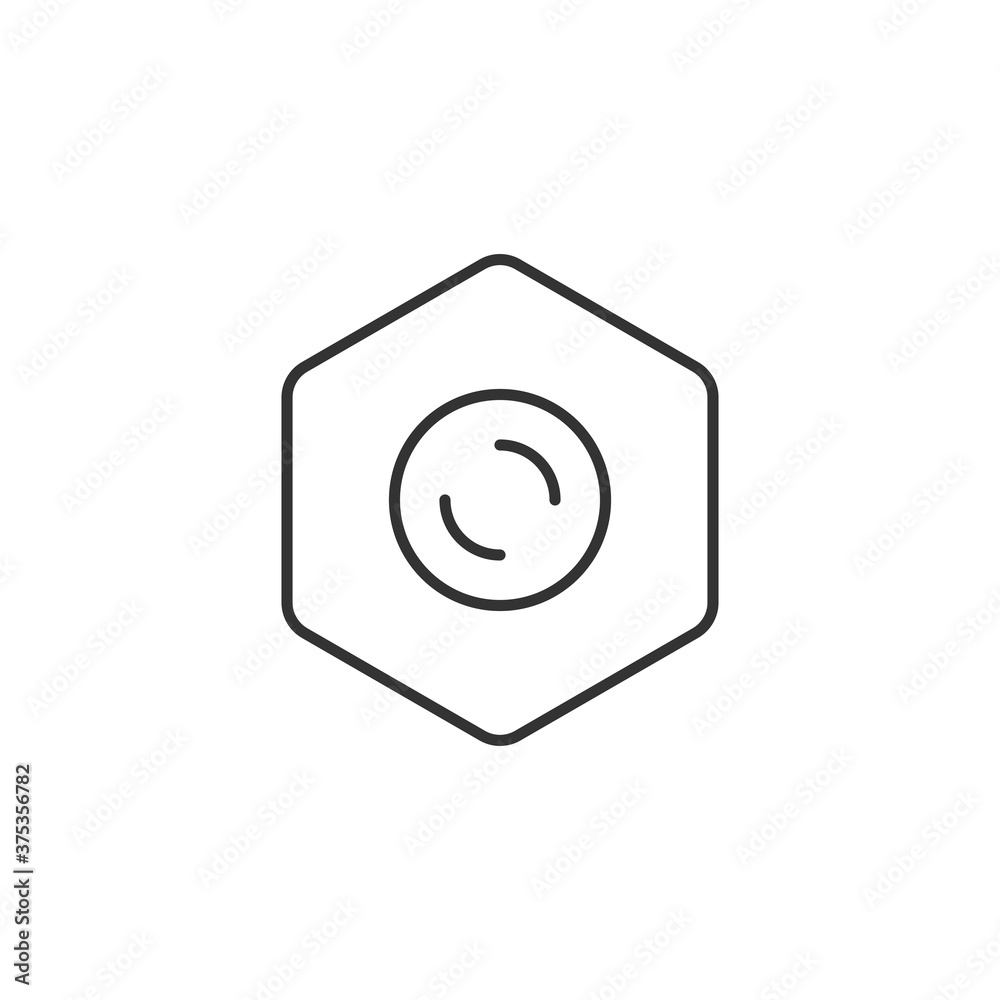 Nut icon. Bolt symbol modern, simple, vector, icon for website design, mobile app, ui. Vector Illustration Nut icon. Bolt symbol modern, simple, vector, icon for website design, mobile app, ui. Vector Illustration