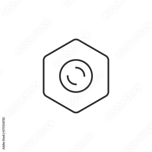 Nut icon. Bolt symbol modern, simple, vector, icon for website design, mobile app, ui. Vector Illustration