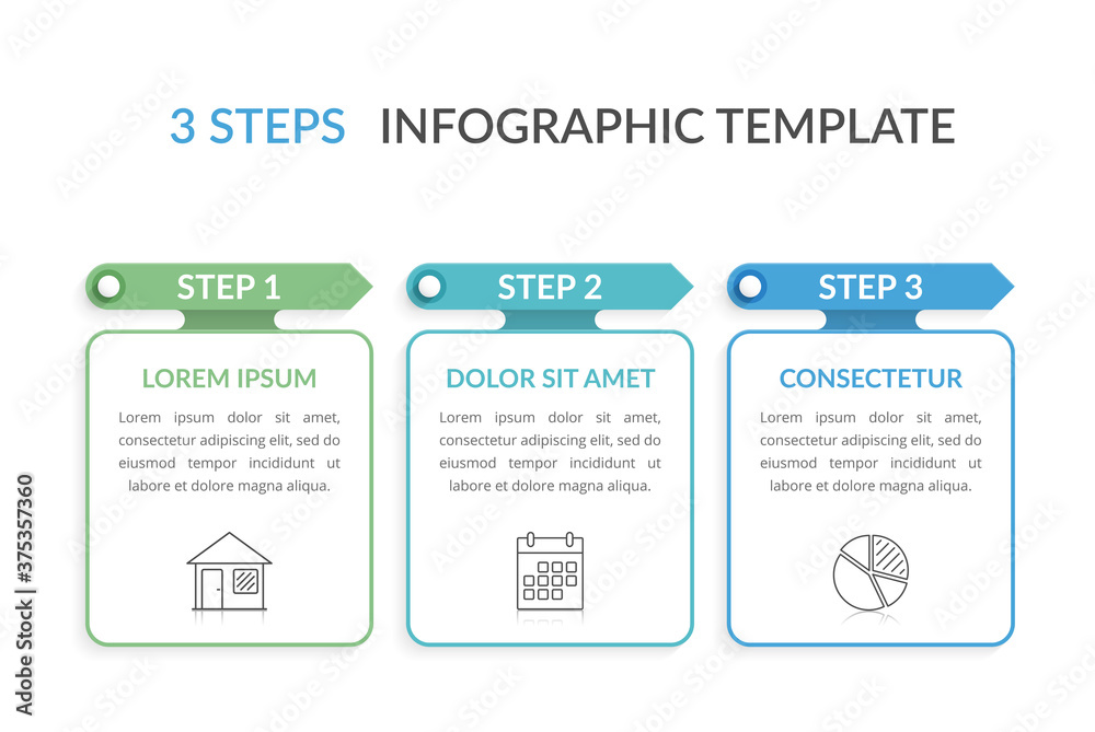 3 Steps - Infographic Template 3 Steps - Infographic Template